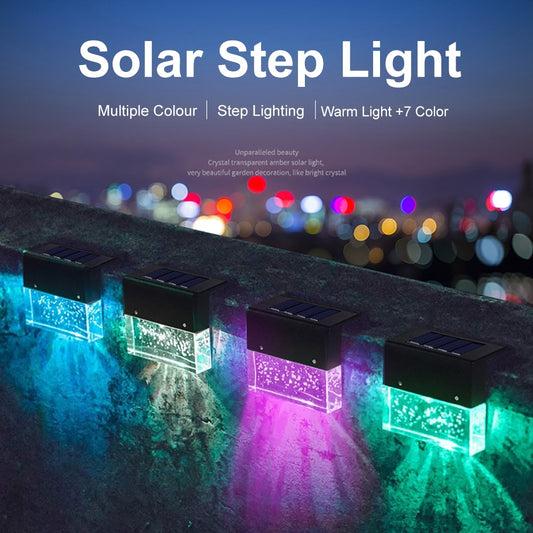 Solar RGB Lights LED Step & Fence Lights – Waterproof, 7 Colors, Easy Install! - RGBlyte