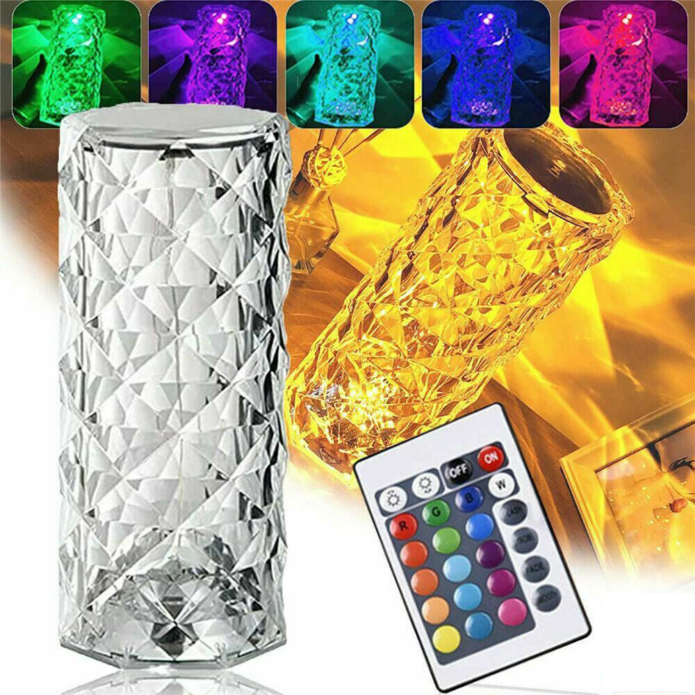 Remote Control Diamond Lamp Crystal – 16-Color Touch