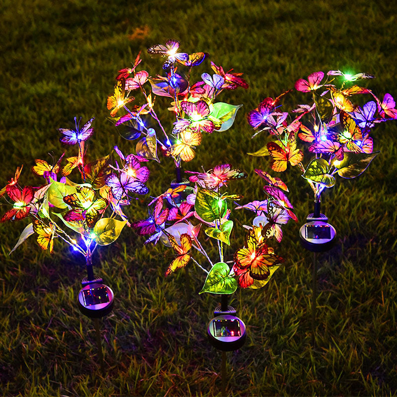 Solar Butterfly Garden Lights – Colorful Outdoor LED Lawn Lamps - RGBlyte