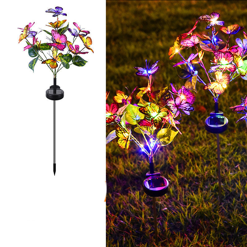 Solar Butterfly Garden Lights – Colorful Outdoor LED Lawn Lamps - RGBlyte