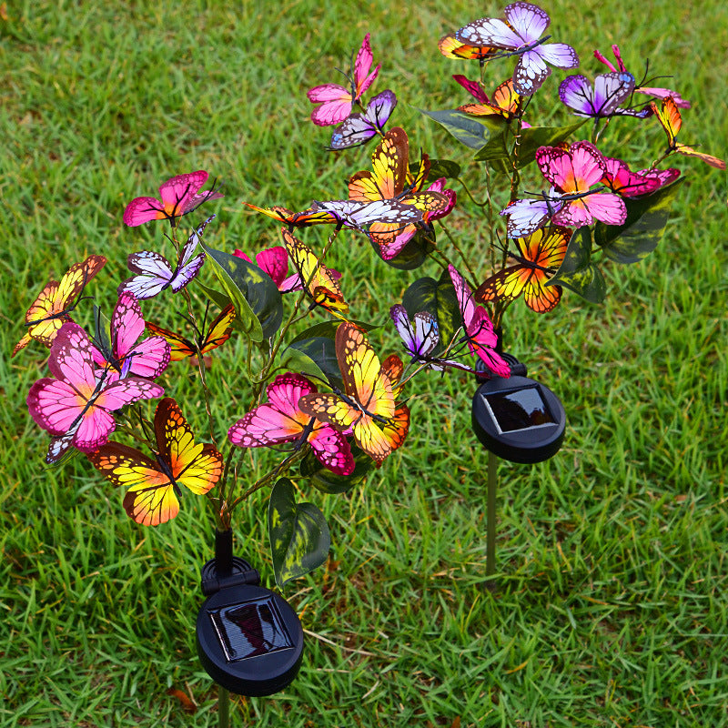 Solar Butterfly Garden Lights – Colorful Outdoor LED Lawn Lamps - RGBlyte