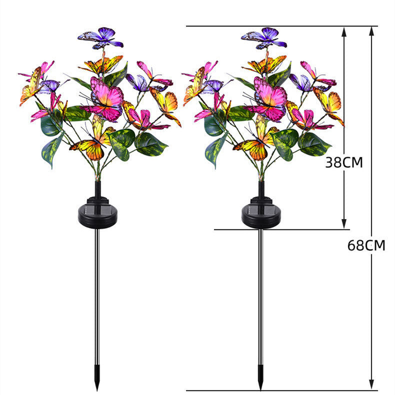 Solar Butterfly Garden Lights – Colorful Outdoor LED Lawn Lamps - RGBlyte